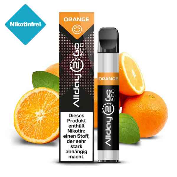 Allday 2 Go - Einweg E-Zigarette - Nikotinfrei - Orange