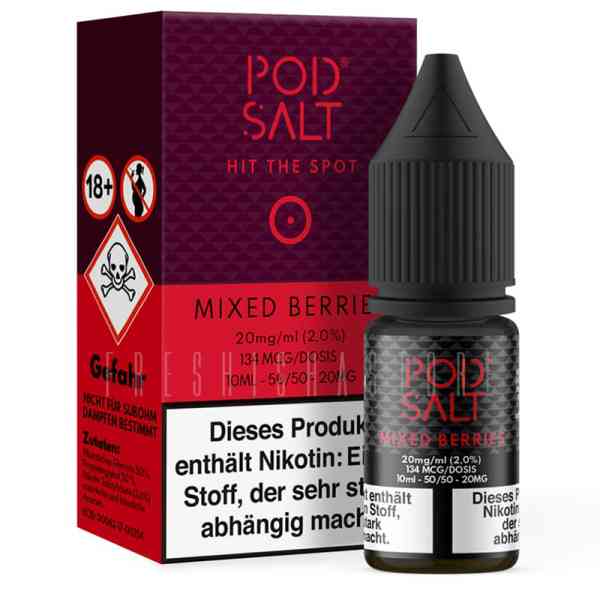 Pod Salt - Mixed Berries - Nikotinsalz Liquid - 10ml - 20mg
