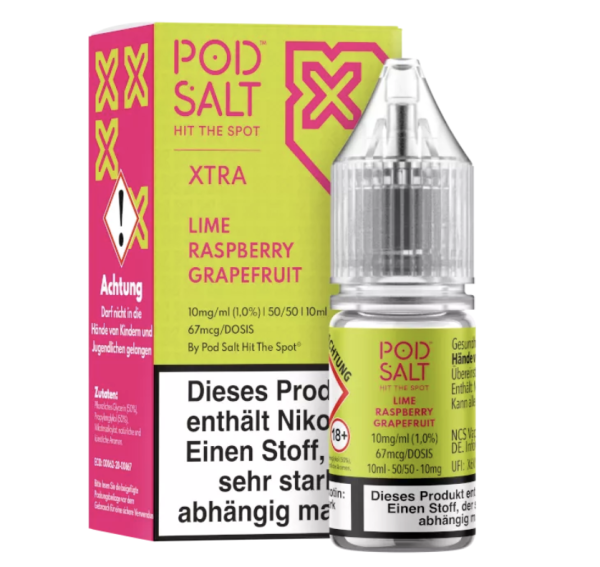 Pod Salt X - Lime Raspberry Grapefruit - Nikotinsalzliquid - 10ml/10mg