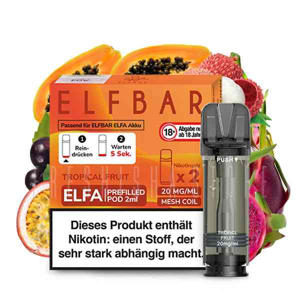 Elf Bar - ELFA Prefilled Pod - Tropical Fruit - 2ml - 2er Pack