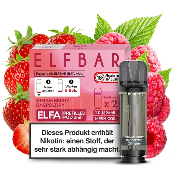 Elf Bar - ELFA Prefilled Pod - Strawberry Raspberry - 2ml - 2er Pack
