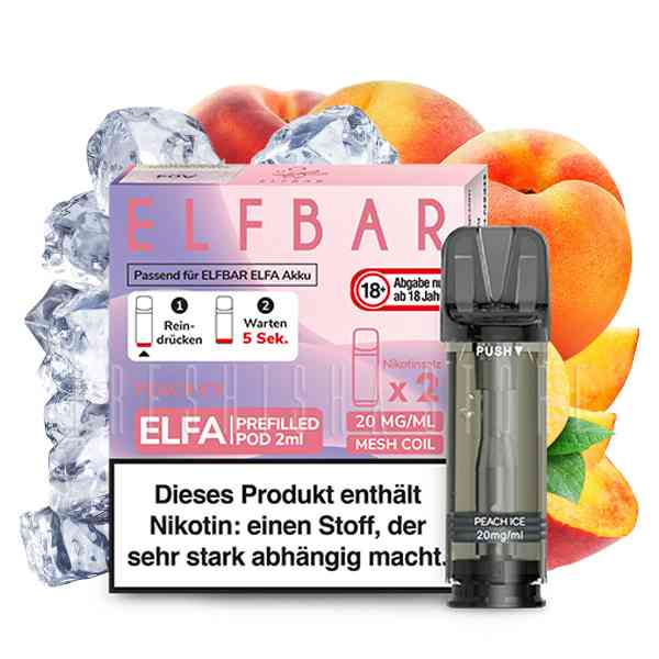 Elf Bar - ELFA Prefilled Pod - Juicy Peach - 2ml - 2er Pack